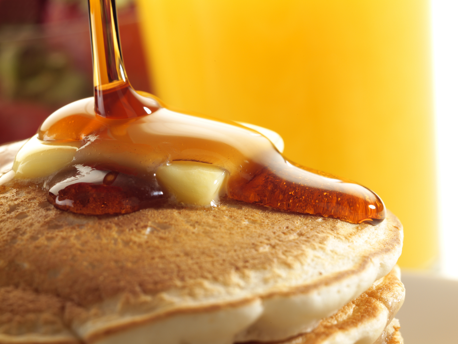 Pancake with Syrup close up