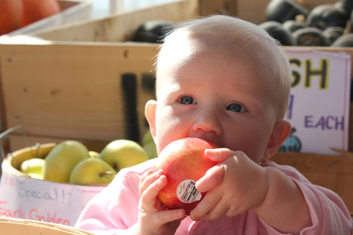 Ada eating an apple